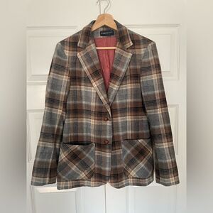 Symmetry Plaid Blazer 